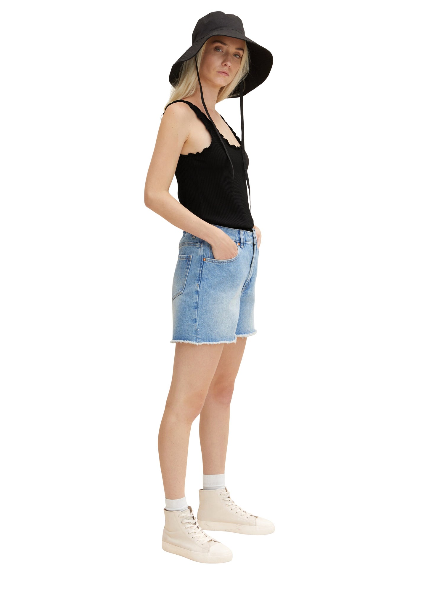 Mom Jeansshorts mit recycelter Baumwolle