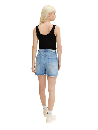 Mom Jeansshorts mit recycelter Baumwolle