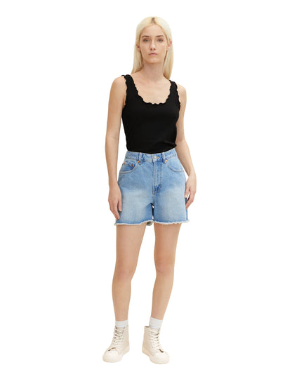 Mom Jeansshorts mit recycelter Baumwolle