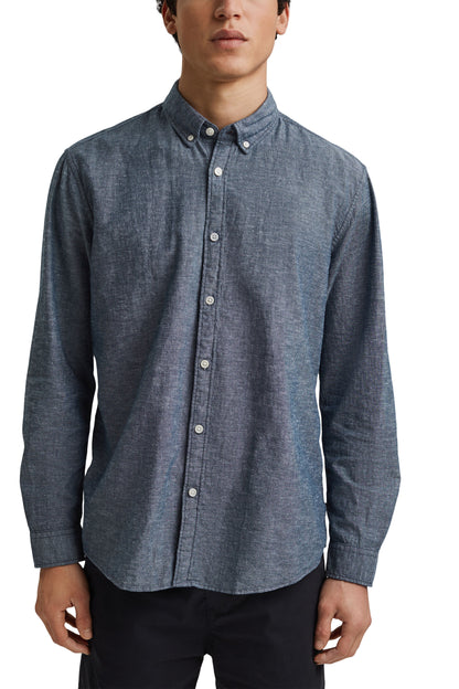 Leinen/Organic Cotton: Button-Down-Hemd