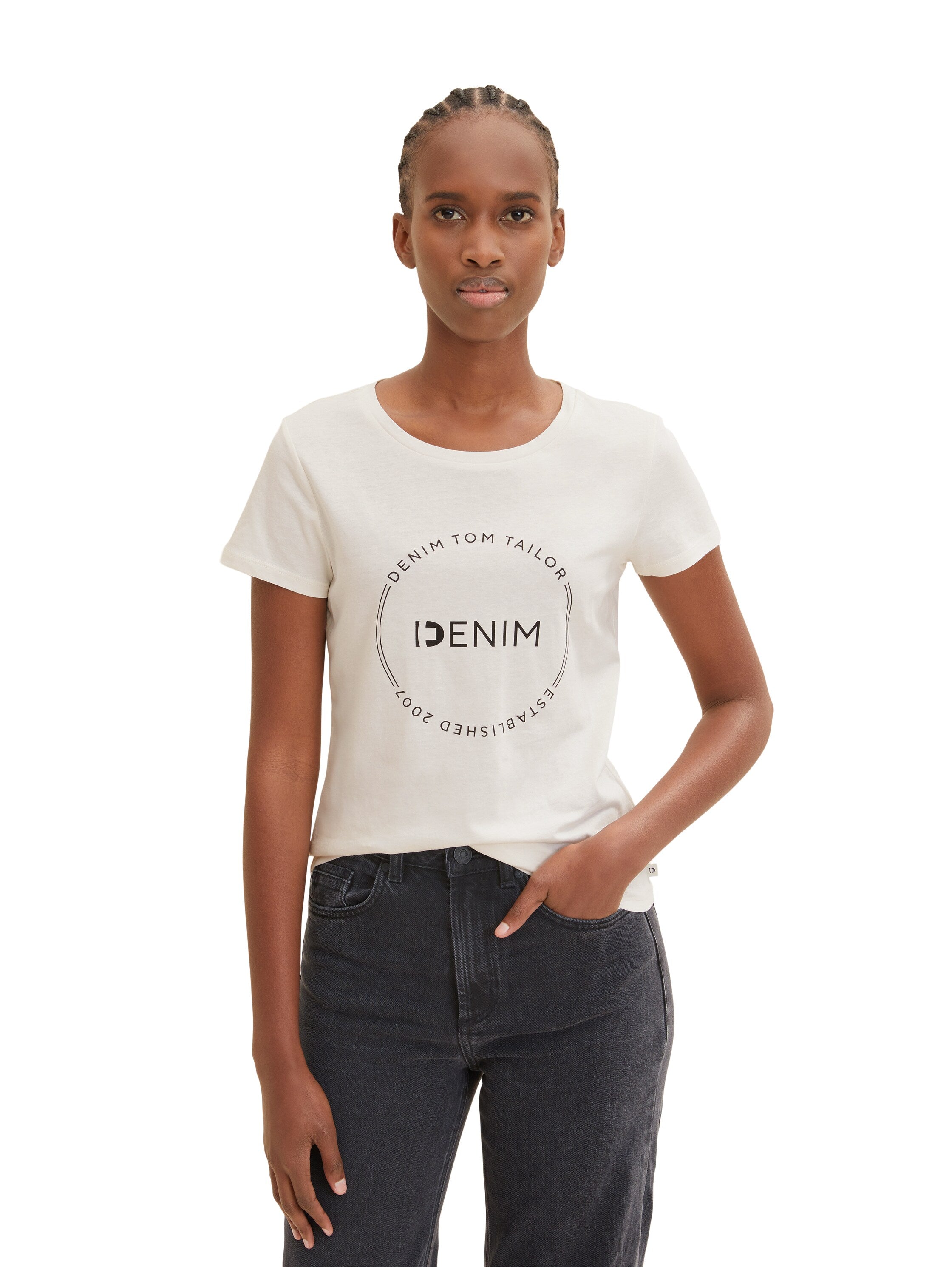 T-Shirt mit Logo Print