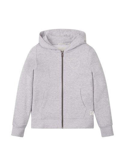 Sweatshirt Jacke in Melange Optik