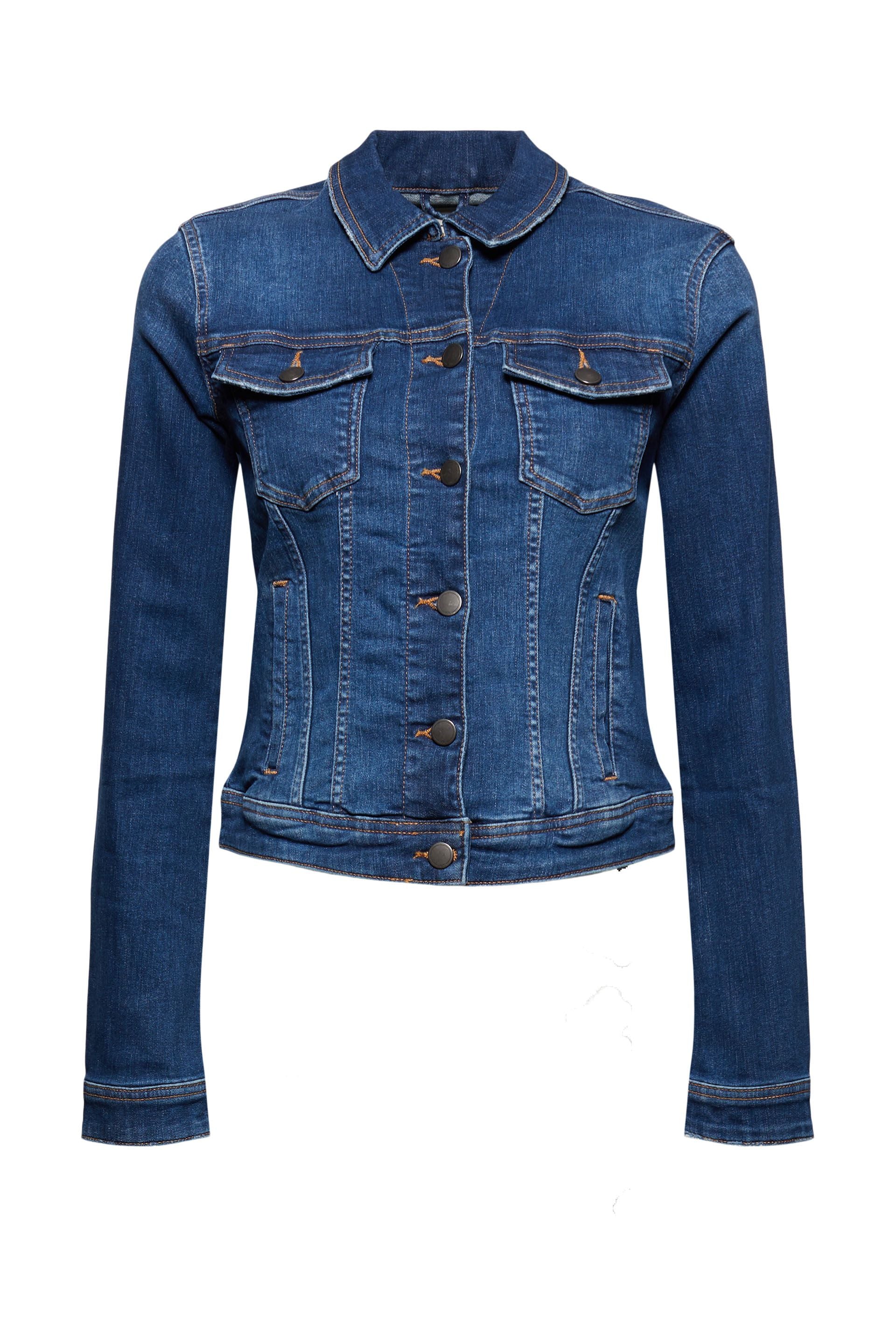 Jeansjacke im Used-Look