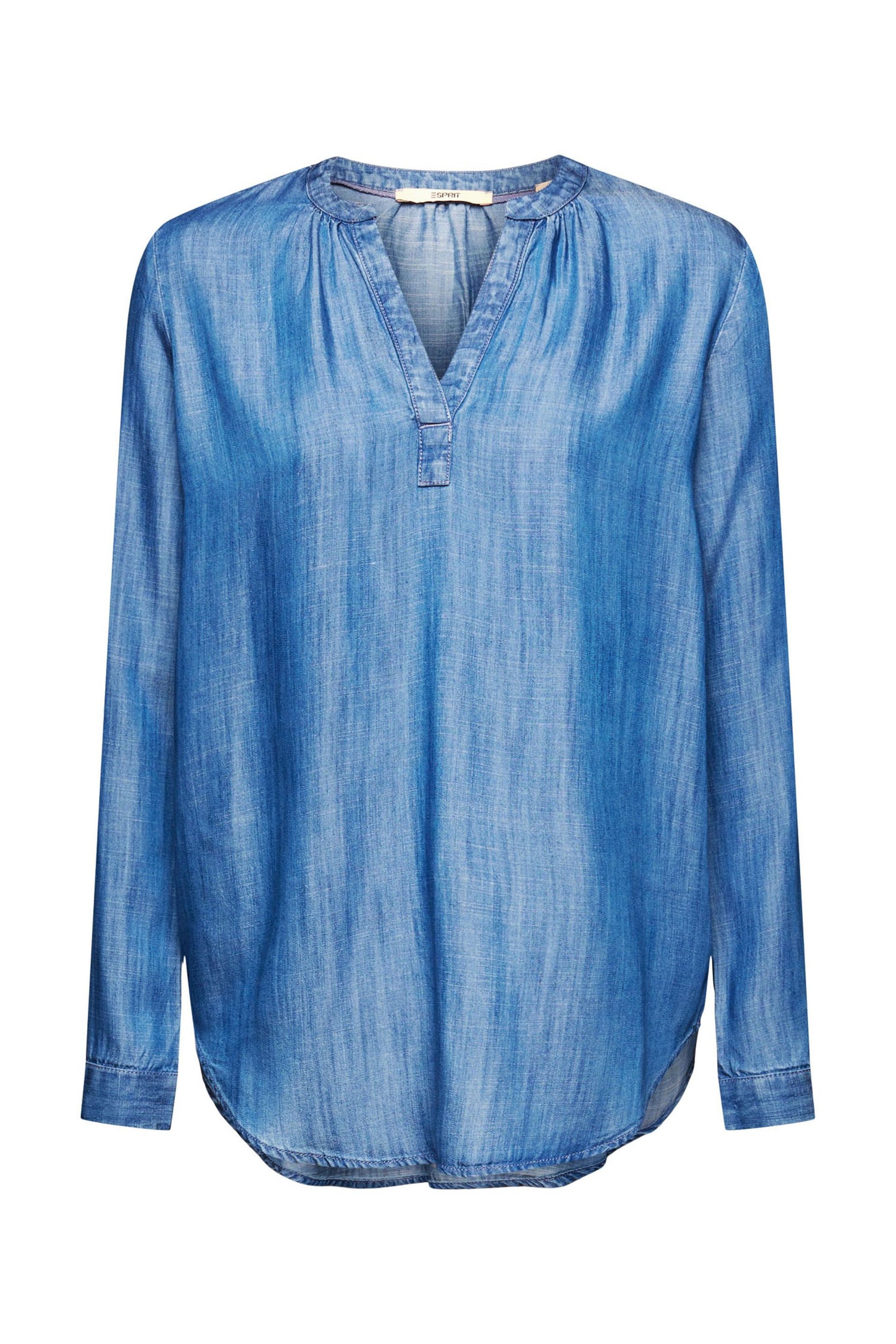 Bluse im Denim-Look