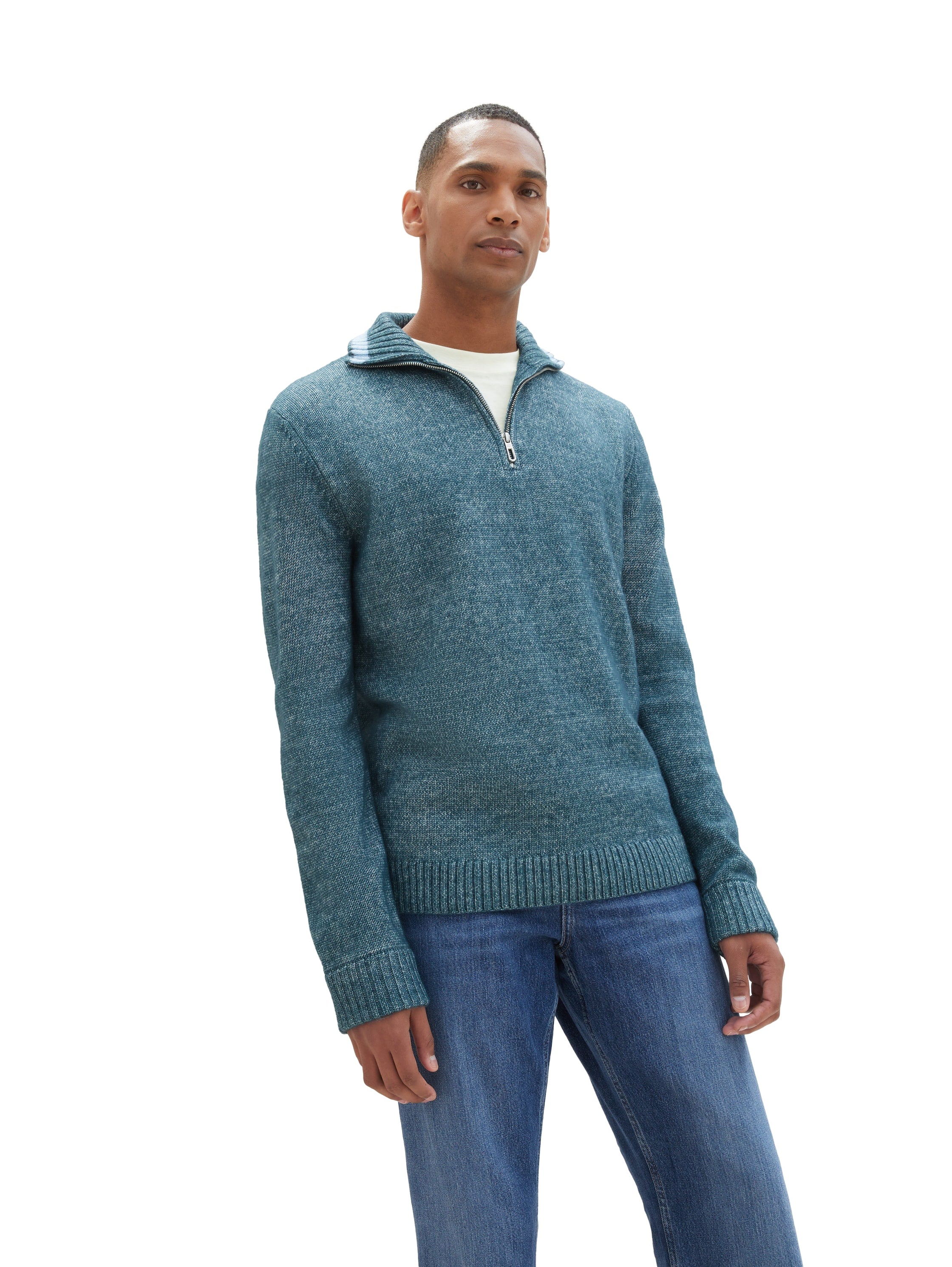 Troyer Strickpullover mit recyceltem Polyester