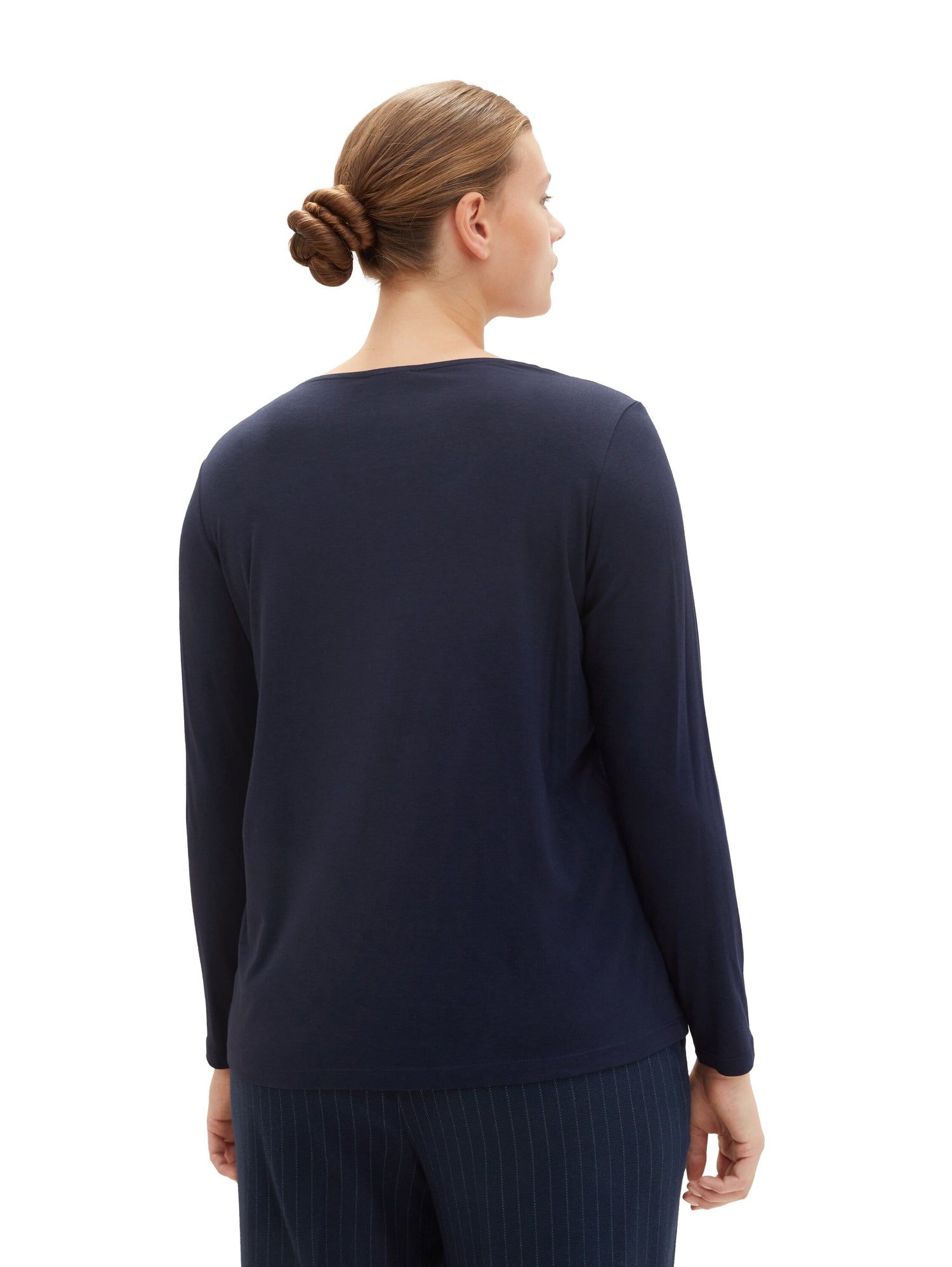 Plus Size - Langarmshirt mit Karree Ausschnitt