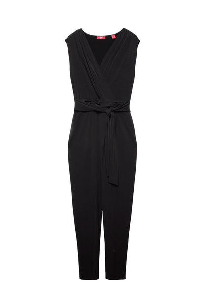 Jumpsuit mit Crossover-V-Ausschnitt