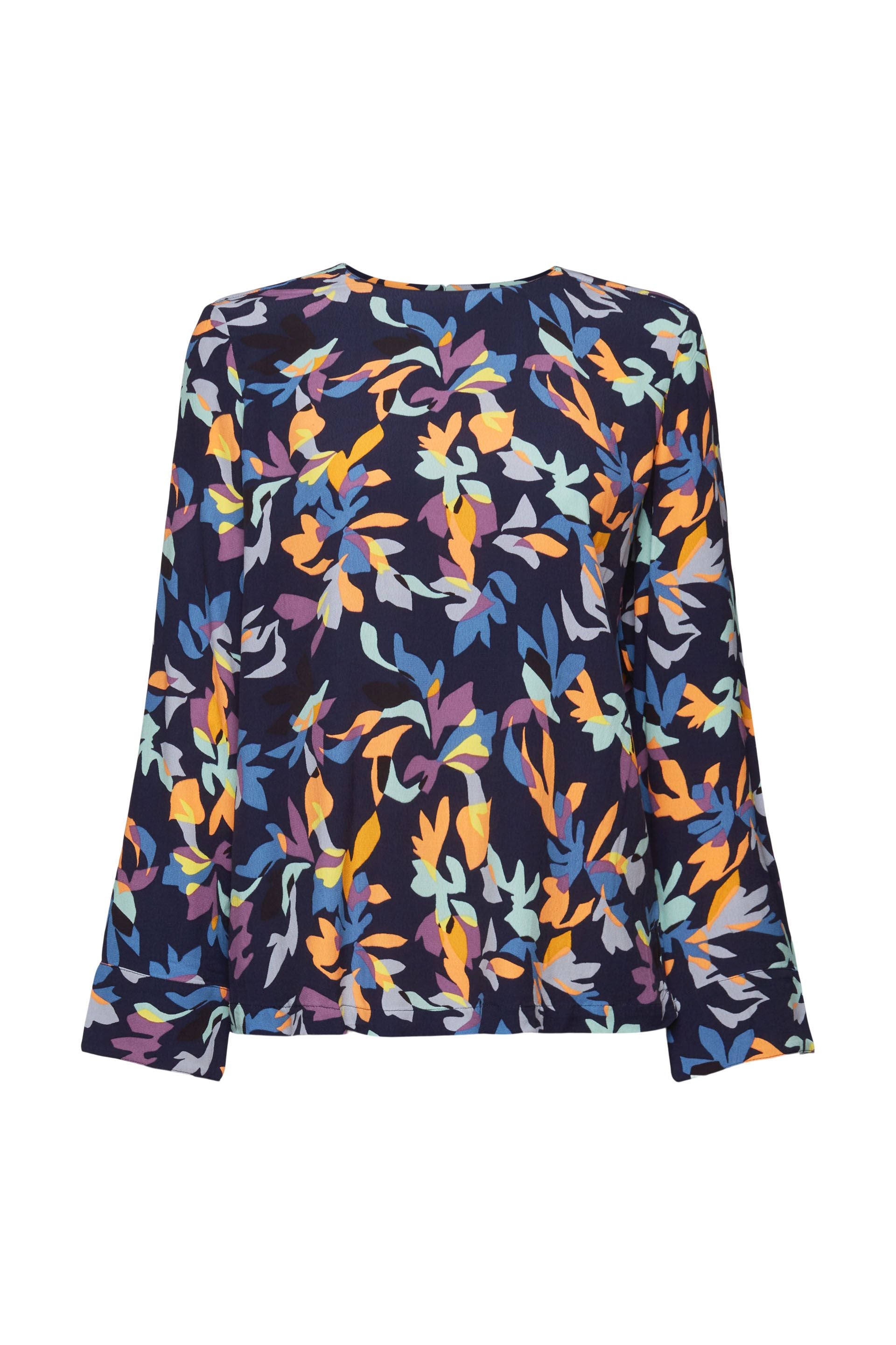 Crêpe-Bluse mit Print