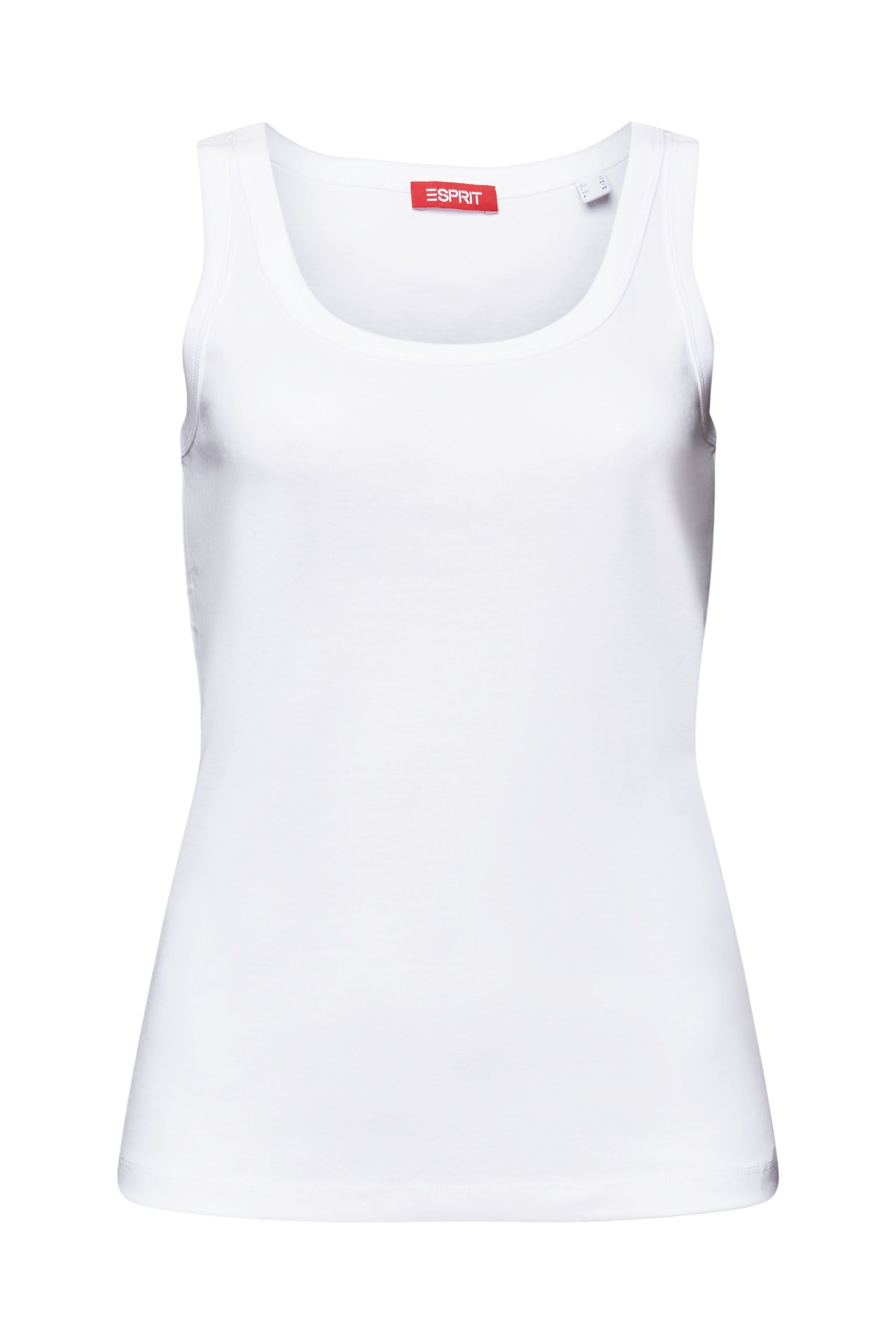 Baumwoll-Tanktop mit U-Ausschnitt