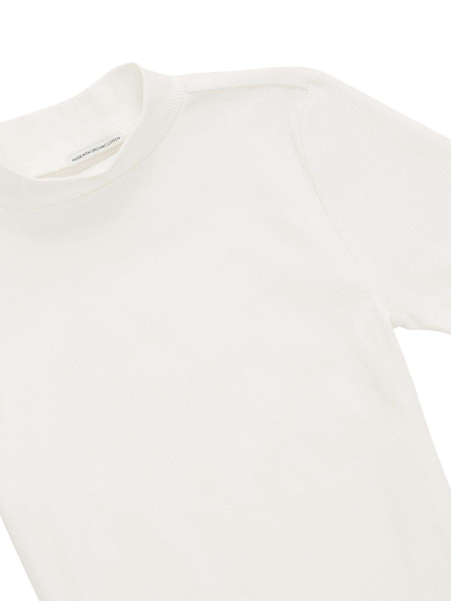 Cropped T-Shirt mit Rippstruktur