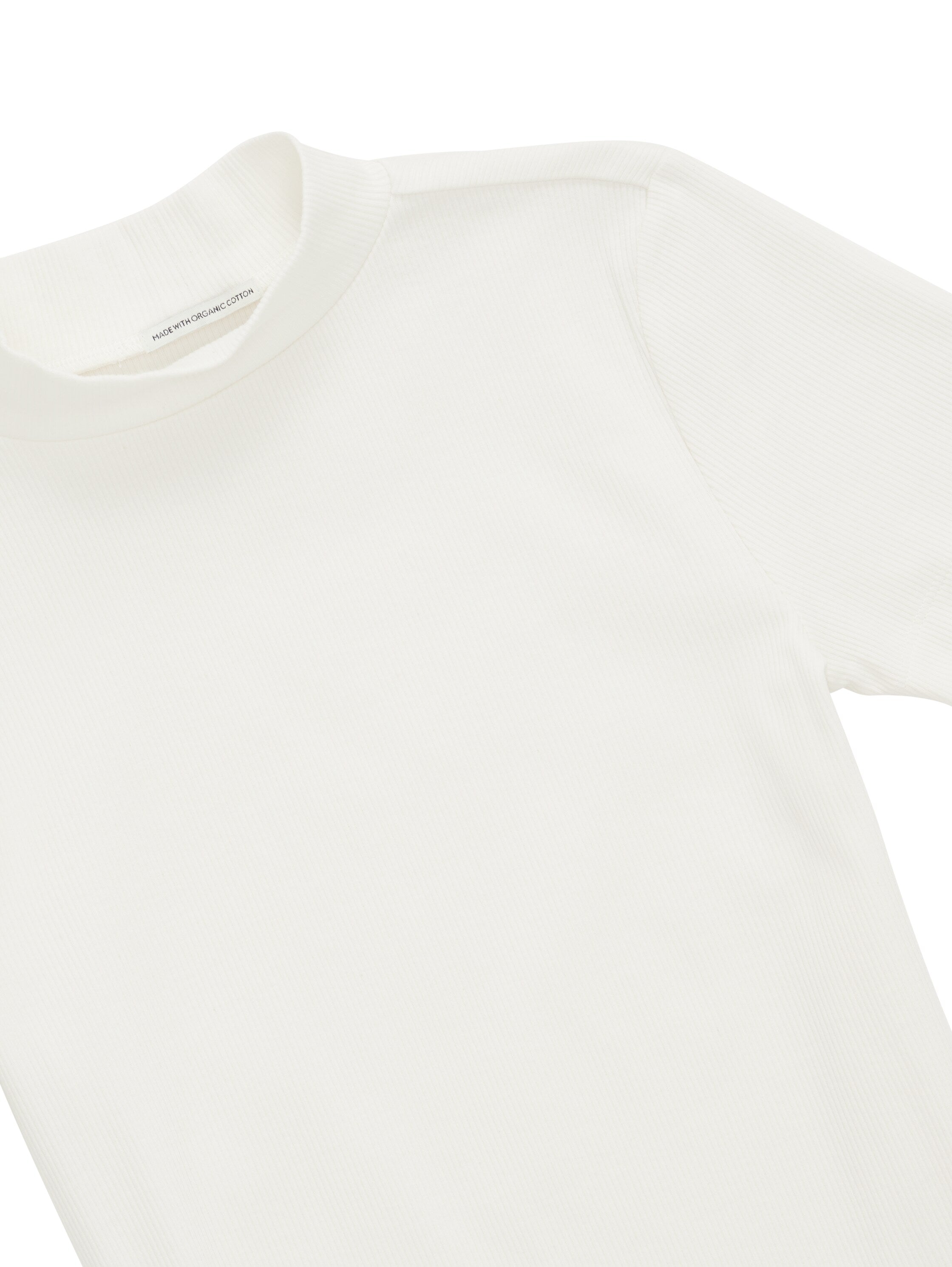 Cropped T-Shirt mit Rippstruktur