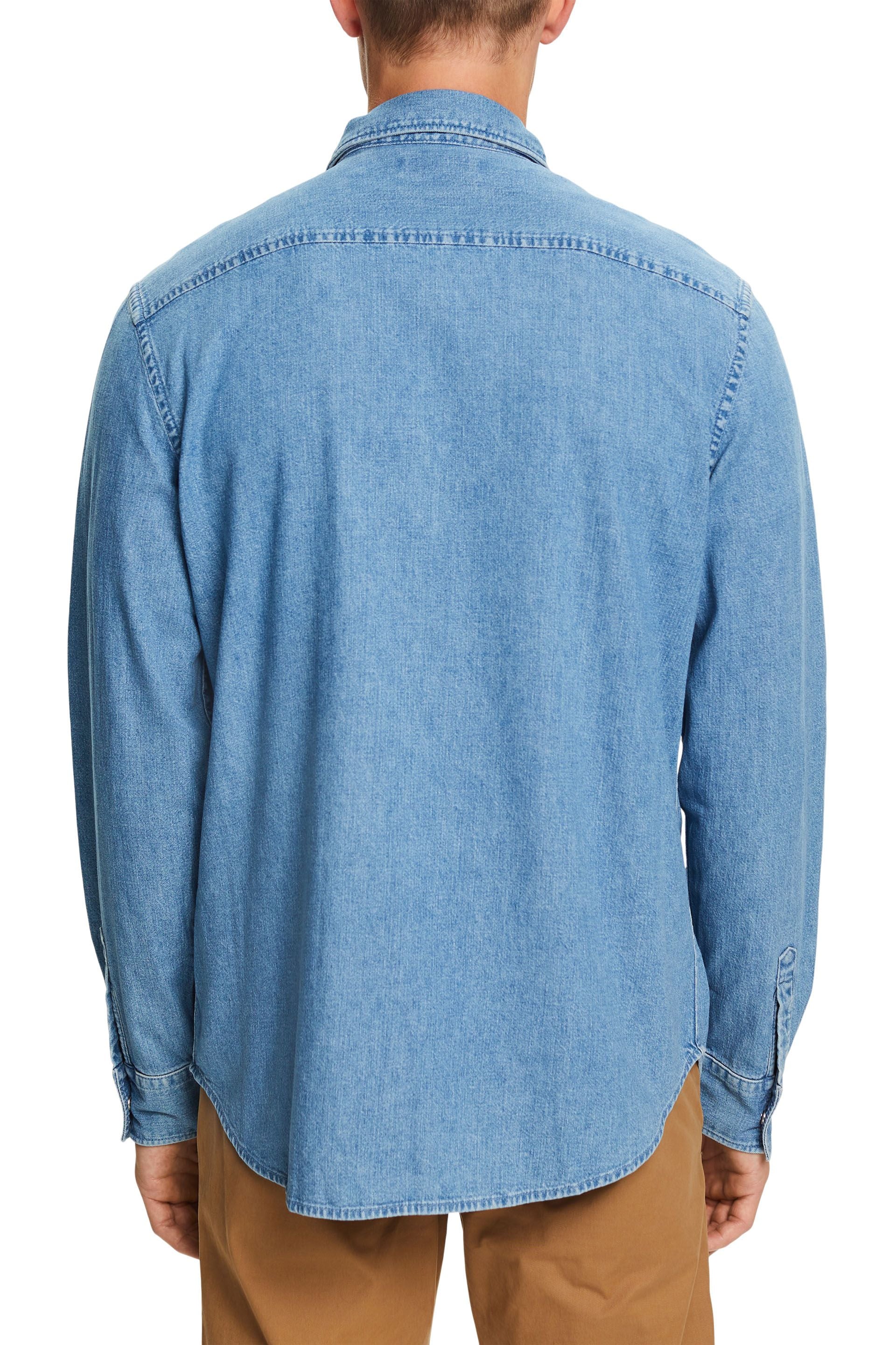 Men Shirts denim long sleeve