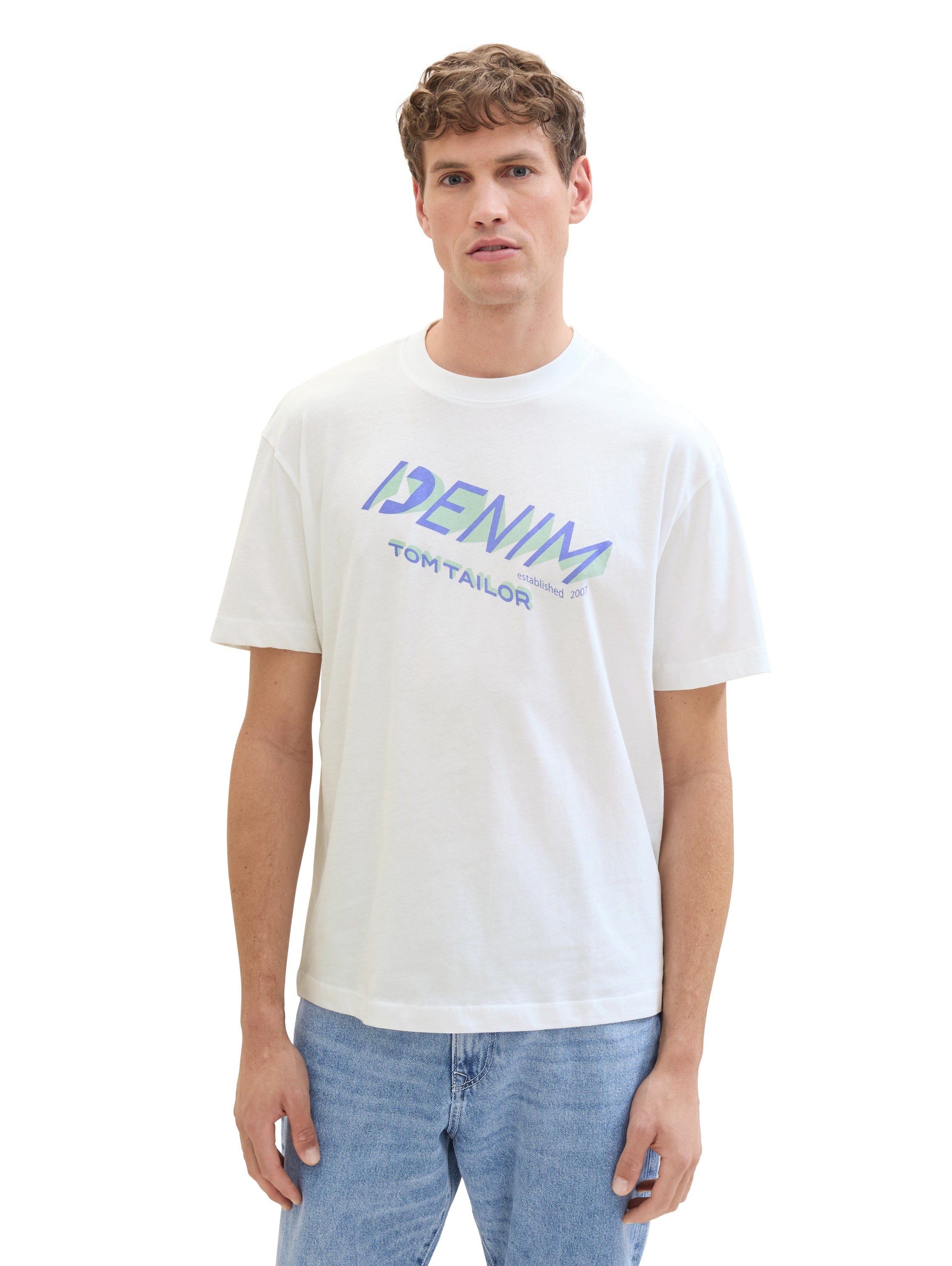 T-Shirt mit Logo Print