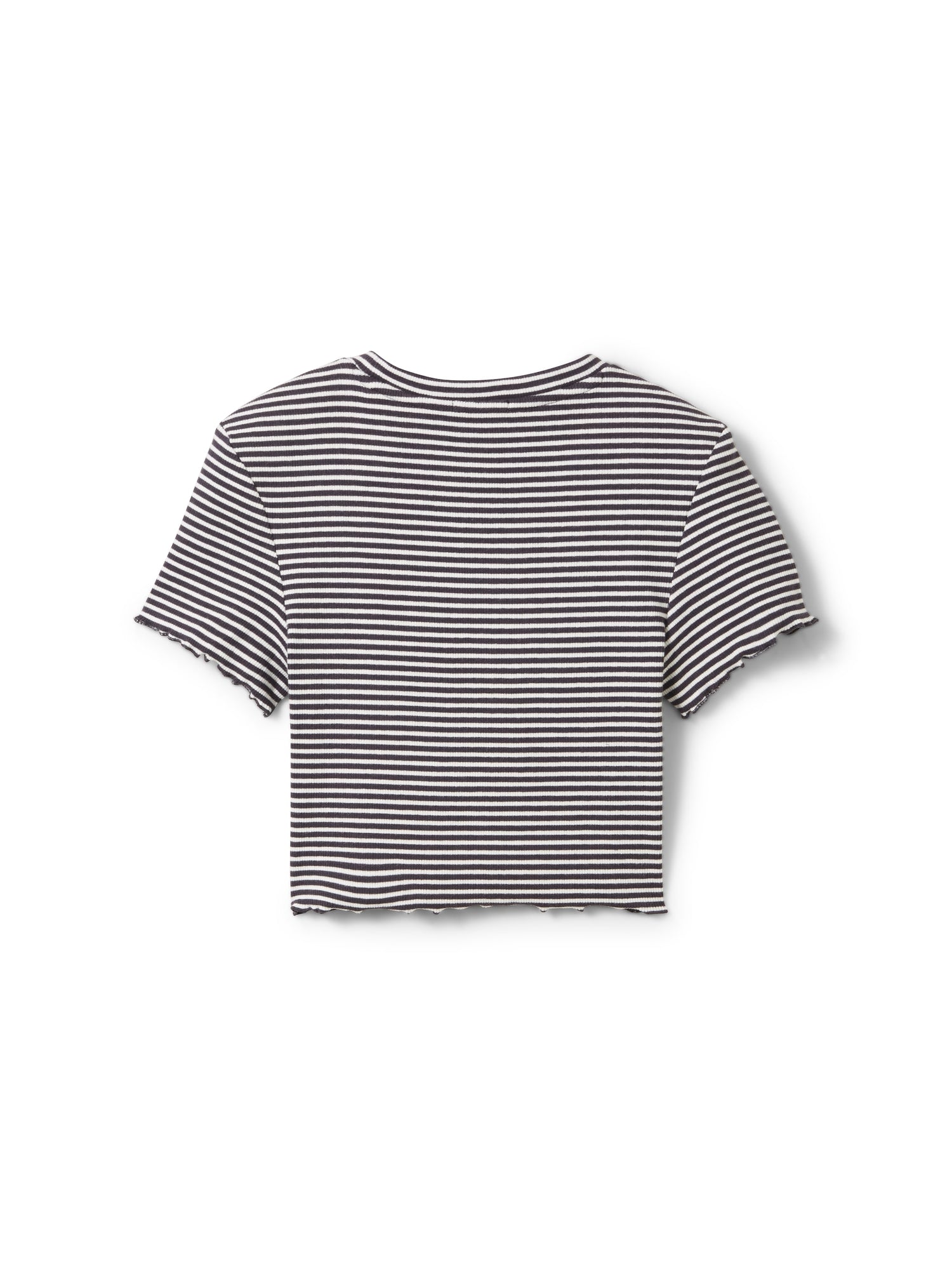 Cropped Rib T-Shirt mit Bio-Baumwolle