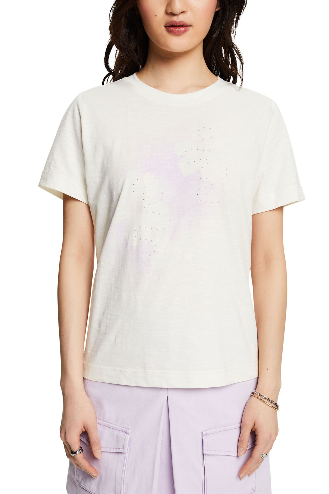 Slub-T-Shirt mit Print