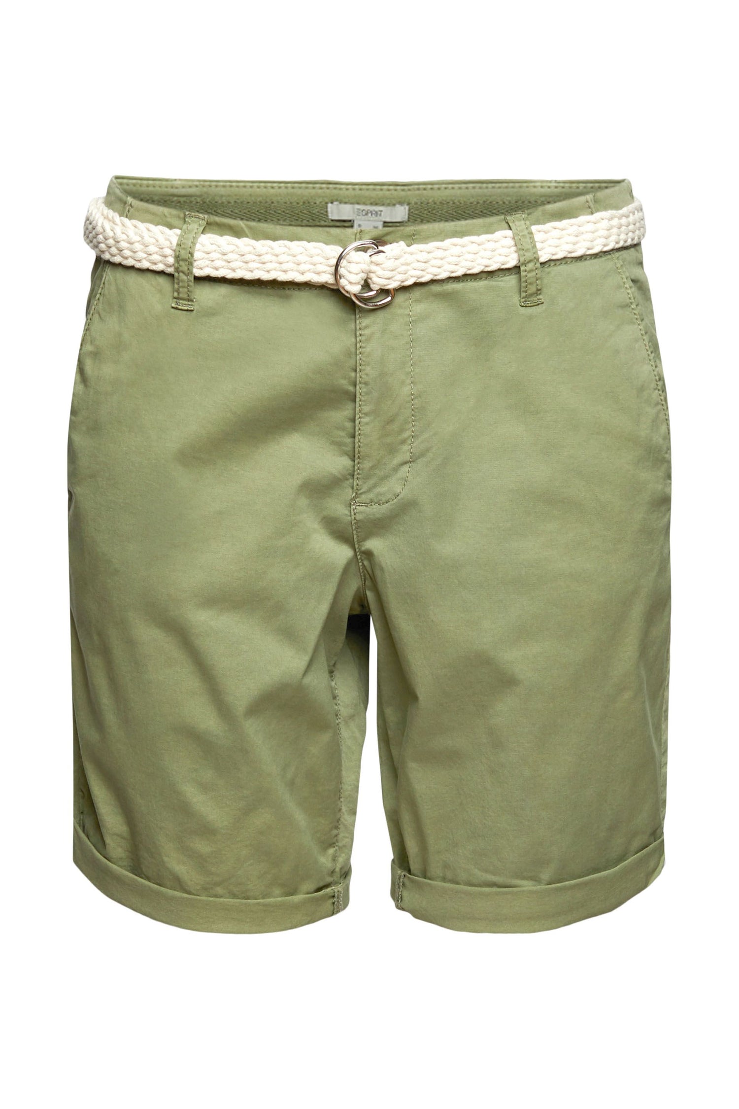 Shorts mit geflochtenem Gürtel