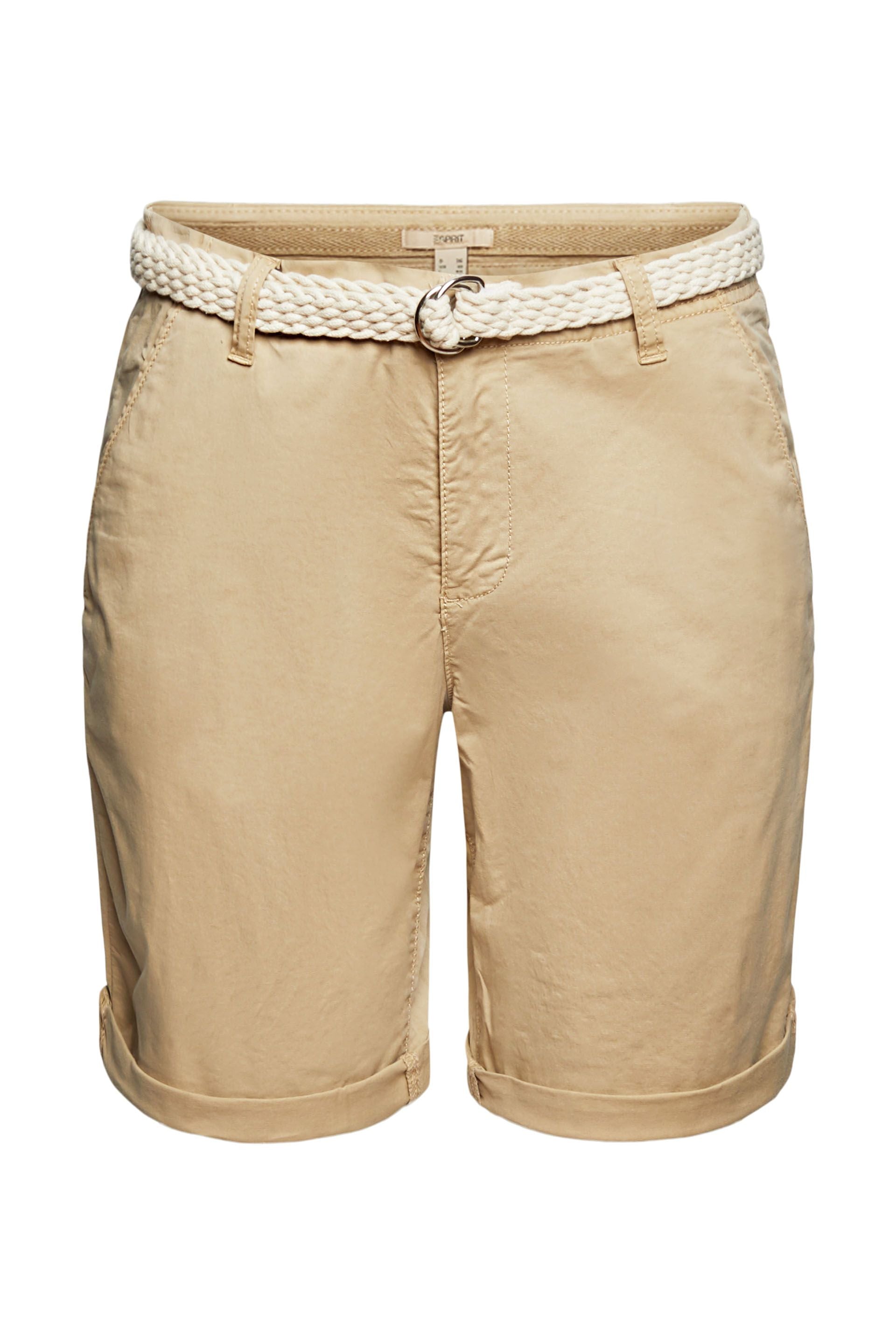 Shorts mit geflochtenem Gürtel