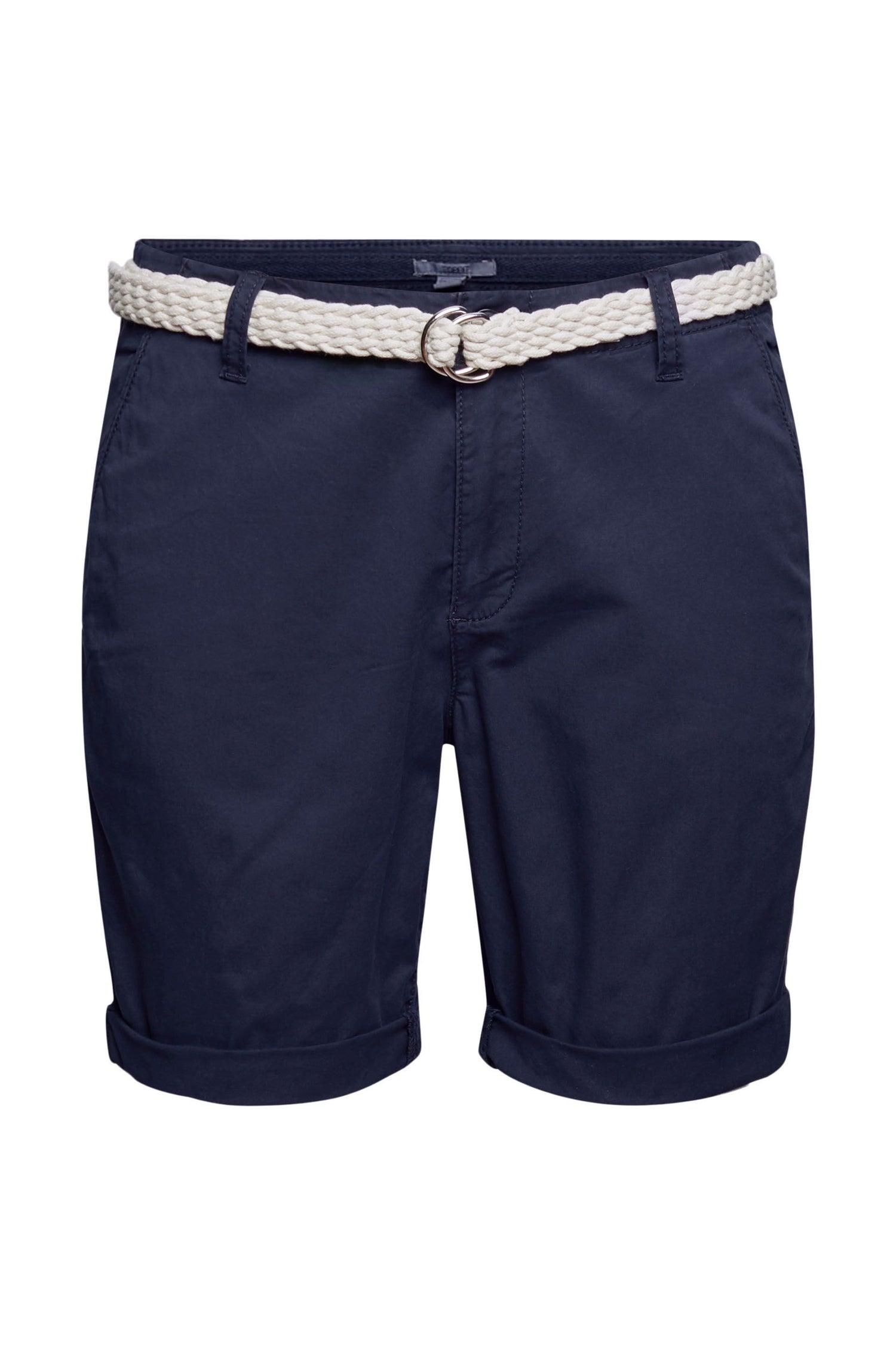 Shorts mit geflochtenem Gürtel