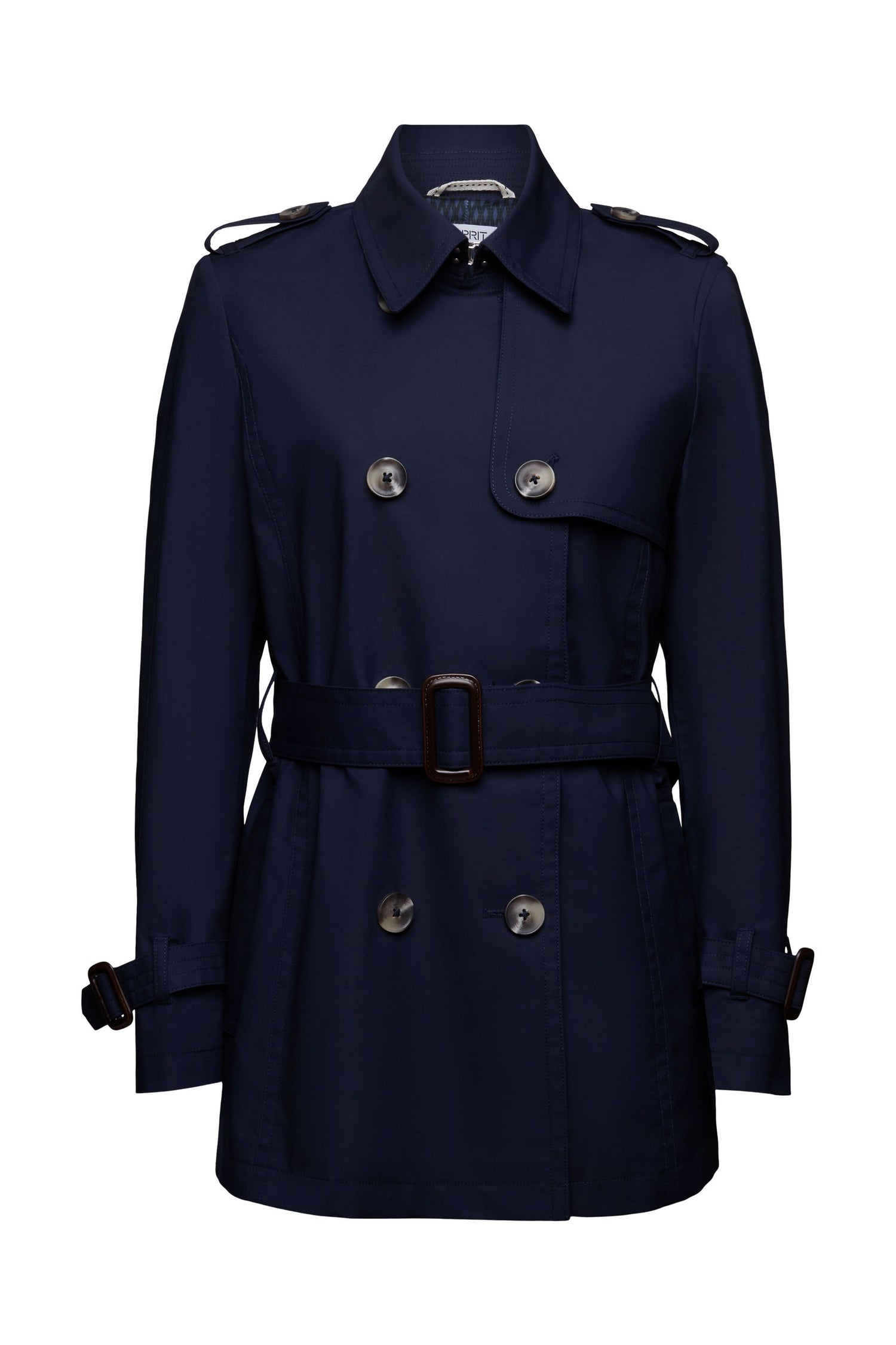 Kurzer zweireihiger Trenchcoat