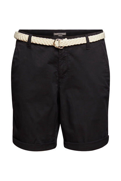 Shorts mit geflochtenem Gürtel