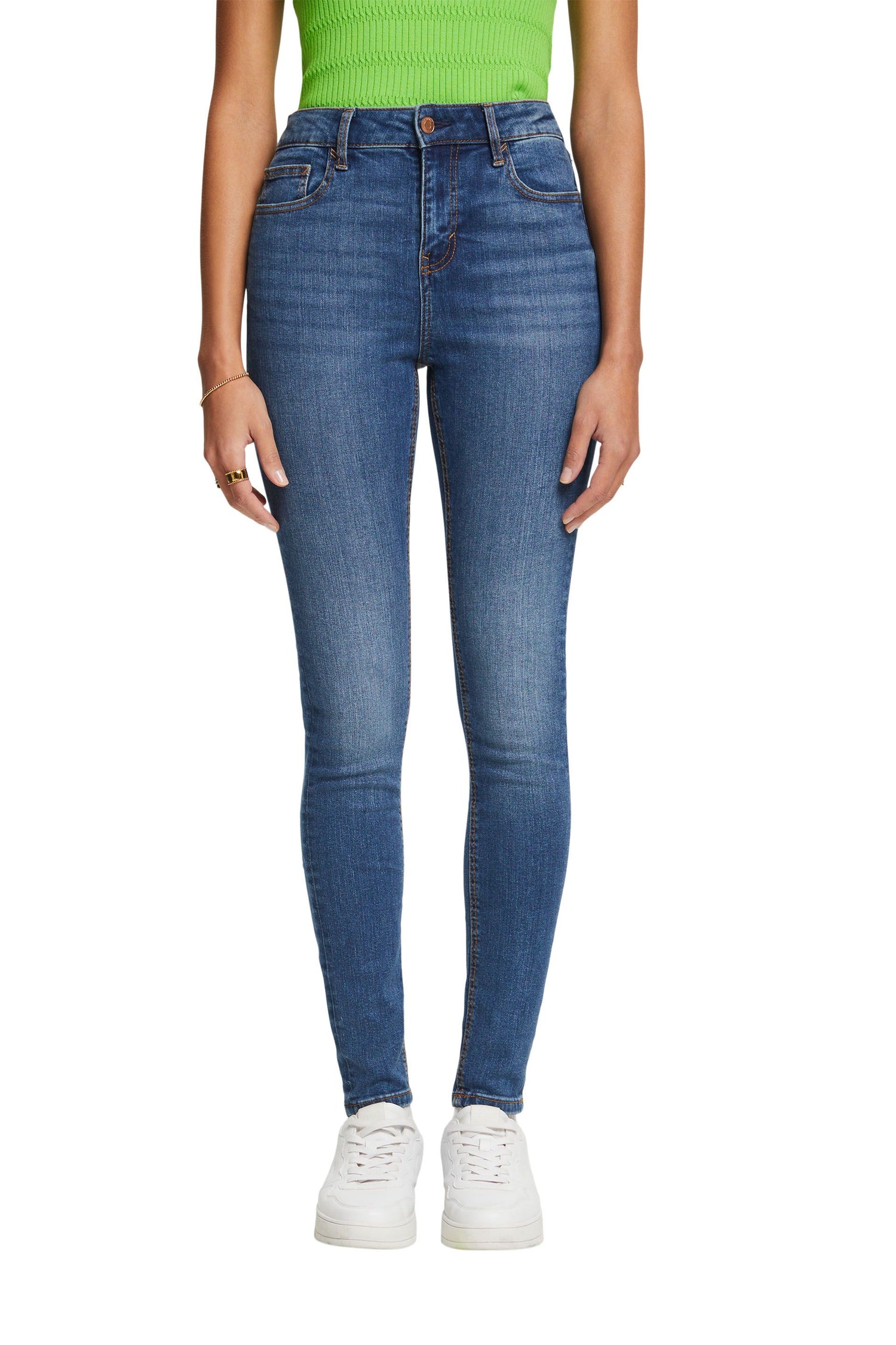 Skinny Jeans mit hohem Bund