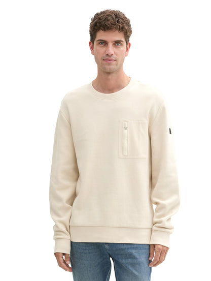 Basic Sweatshirt mit Brusttasche