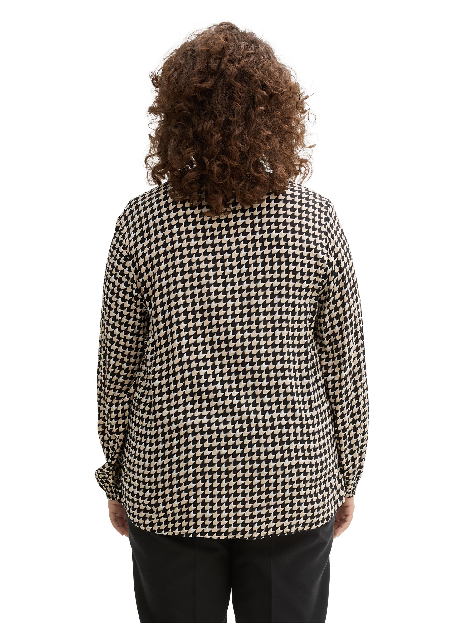 Plus Size - Gemustertes Langarmshirt